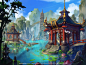 Pond Pavilion / 亭子 (monster's taming game work), Da som Hyun : © Netmarble Games Corp. & Netmarble Monster Inc. 2013 All Rights Reserved.