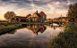 General 1920x1200 nature landscape canal bridge windmills house grass Netherlands trees clouds sunset reflection water sheep fence