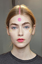 View all the photos of the beauty & make-up at the Manish Arora spring / summer 2015 showing at Paris fashion week. Read the article to see the full gallery.