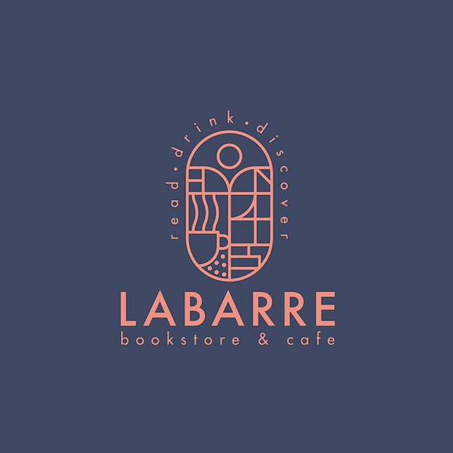 品牌VI设计欣赏：Labarre书店+咖...