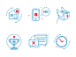 Icons for Emails#icon##线条##蓝红##插画##创意#