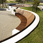 Curved seatLandscapes Elements, Design Urbain, Curves Seats, Landscapes Architecture, Landscapes Design, Landscapes Arches, Furniture, Paisaje Urbano Plaza, Architecture Design