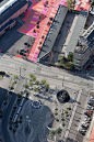 丹麦哥本哈根超级线性广场公园景观鸟瞰图