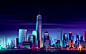 General 2880x1800 night cityscape colorful New York City