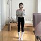 Photo shared by Kim Gee Young on March 22, 2024 tagging @lululemon, @porterna_, @xexymix, @lululemonkr, and @oriena_official. May be an image of 1 person, pants, sweatpants, tights, sportswear and turtleneck.
