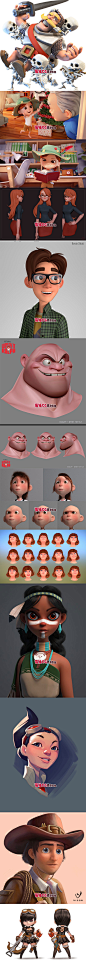 欧美卡通Q版3D人物角色原画插画设定图集 CG游戏动漫美术绘画参考-淘宝网