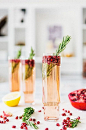 Eager to try this pomegranate rosemary spritzer just for fun. Yum!: 