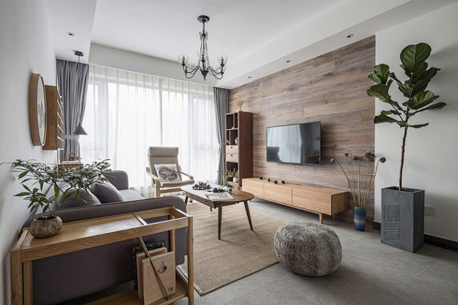 120平原木简约风格公寓~ 舒适木质，干...