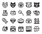 Tin can line icons set outline collection of vector