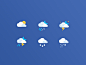 Free Weather Icons free icons weather icons moon snow rain clouds psd ai freebies free weather icons