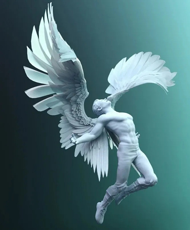 【绘画参考】 ​​​​超给力的翅膀模型动...