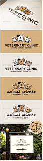Funny Animals Logo. #GraphicRiver Funny Animals Logo (Rabbit, Dog and Cat) – perfect for veterinary clinic, pet hotel, pet shop or other animals related website or product: EPS and AI files.    Logo comes in different design and completely clean that migh