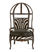 Old Hickory Tannery Zebra Balloon Chair