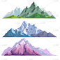 Landscape constructor set. Mountains of different 