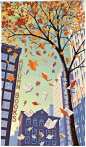 Andrew Davidson’s beautiful autumnal illustration for the Wall Street Journal: 