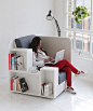 over sized chair with book shelves | SIMPLE • BY • DESIGN