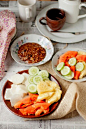 Spicy fruit salad (rujak), Indonesian - usually served with sweet and spicy sauce with peanuts
