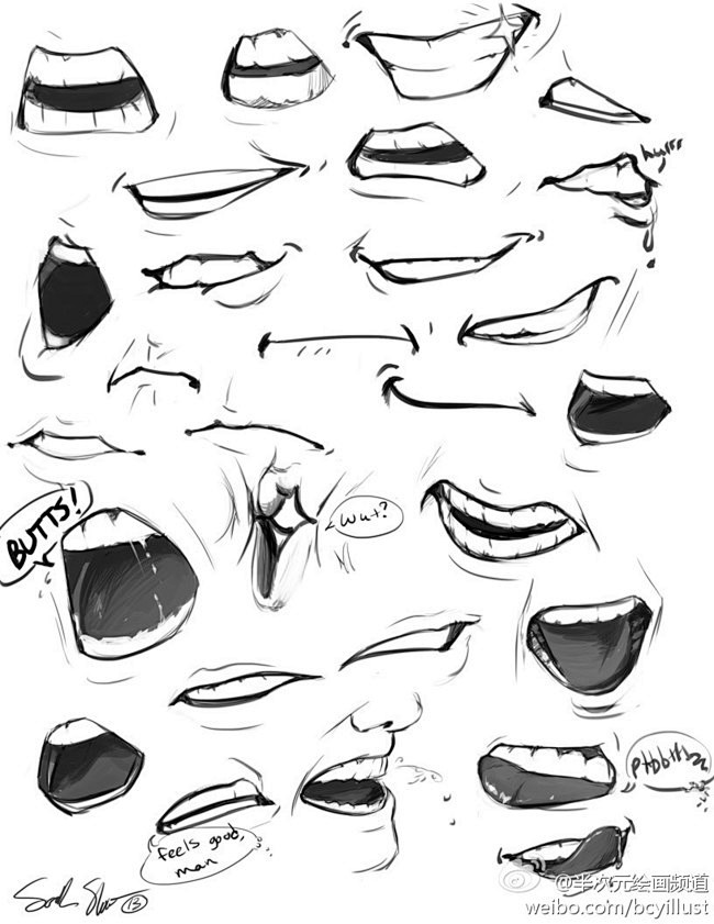 文章-【关于嘴巴的画法】 | 半次元-A...