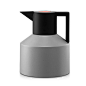 Geo kettle, matte, gray, black, ceramic, plastic