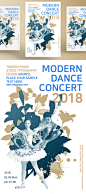 2018 MODERN DANCE CONCERT 韩国现代舞音乐会海报杂志封面PSD分层模版 ti391a3101 :  