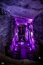 The Salt Cathedral of Zipaquira in Zipa, Colombia ●● #purple #pourpre #photography #picture #photo #color #violet #viola || Follow http://www.pinterest.com/lcottereau/just-purple/