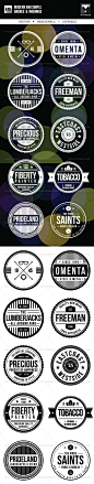 10 Modern And SImple Badges 现代和简单的徽章国外徽章标签模板-淘宝网