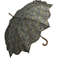 美丽孔雀尾巴自动雨伞
