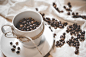 Coffee Cup and Beans Still Life Free Image Download
