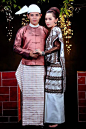 Myanmar traditional wedding dress