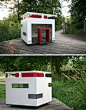 No dog-loving fan of Bauhaus architecture could pass the Cubix Modern Dog House without a second look. Made of varnished wood with break-proof glass windows that can withstand all weather conditions, this dog house is worthy of a highly visible location i