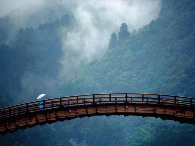 锦带桥，山口，日本