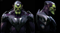 Skull Designs: Captain Marvel, Jerad Marantz : Early #skrull design for #captainmarvel I was only on the film for a short time. It was in development while I was working on #avengersinfinitywar and #avengersendgame . I was happy to contribute even for as 