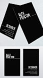 Minimal Black Business Card Design