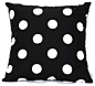 Indoor Black Large Polka Dot Large Pillow modern-decorative-pillows