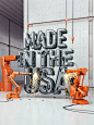 MADE IN THE USA cover illustration for Time in Crazy Typography by Chris LaBrooy