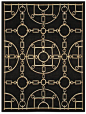 Black channel rug---I pinned this to Industrial style because it reminds me of chains.
