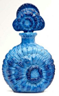  INGRID - CZECH Perfume bottle of lapis crystal, with dauber stub. c. 1930.