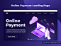 在线支付着陆页设计模版素材 Online Payment Landing Page Header Concept :  