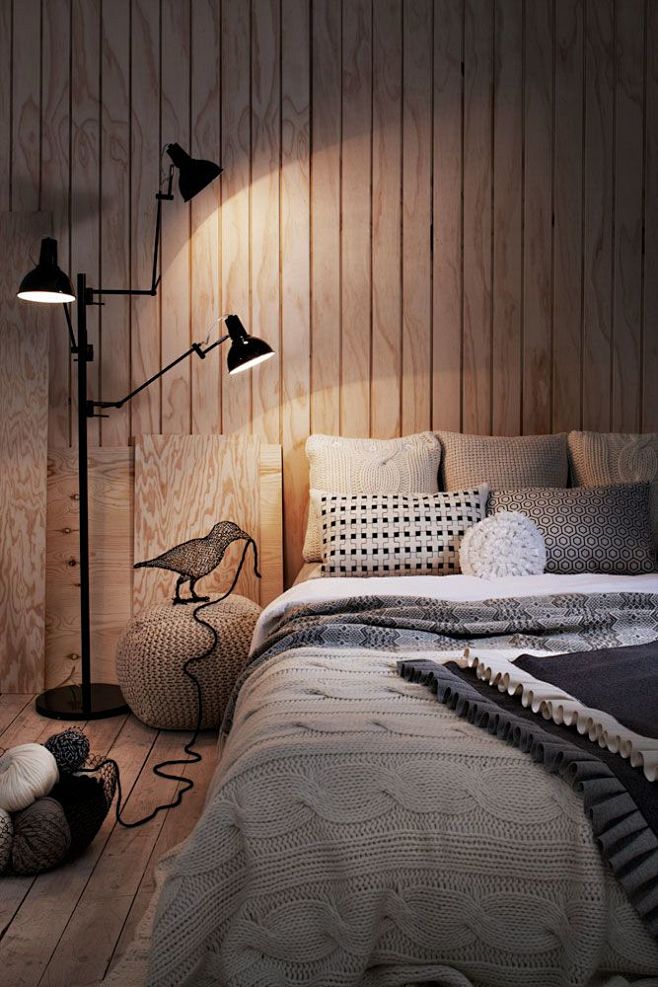 Bedroom - wood panel...