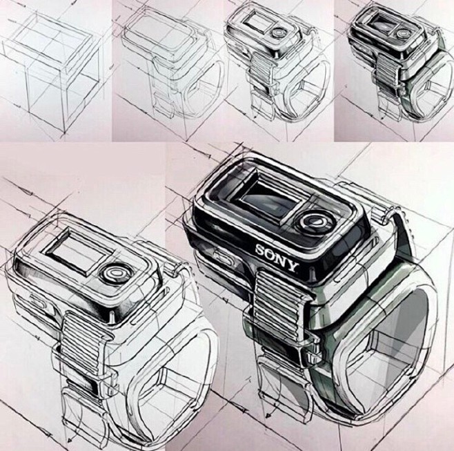 产品设计结构手绘画法。个人认为这个是产品...