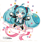 Tags: Anime, Nardack, Vocaloid, Hatsune Miku, Text: Mangaka Name, Arms Up, Pleated