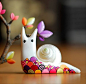 可爱的陶瓷小蜗牛
