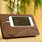 Wooden iPhone dock station by SanMecco on Etsy, $72.00: 