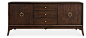 Bennett Entertainment Console with Drawers modern media storage
