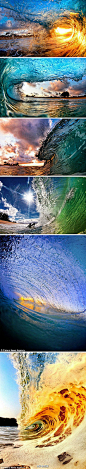 夏威夷海域的波浪盛典。28岁的摄影师Nick Selway 和35岁的摄影师Pal Cjkale将他们自己置身于广阔的夏威夷海域 —— 等待波浪砸到他们头上。这些惊人的照片展示了波浪卷向热带海岸的震撼瞬间，这些图片都出自两位摄影师，他们想让所有人知道大自然有多么的美。