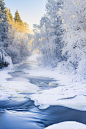 Winter river - Finland: 
