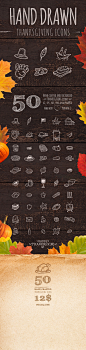50 Hand Drawn Thanksgiving Icons : 50 Hand Drawn Vector Icons all about thanksgiving