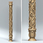 3d model carved column