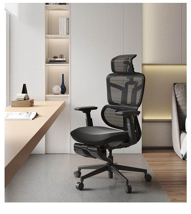 黑白调人体工学椅电脑椅家用舒适工程学椅护...