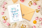 Watercolor hand lettering post cards : Watercolor hand lettering post cards. Here you can see creative christmas cards and examples of wedding stationary.Visit my creative shop: https://creativemarket.com/inna.vinchenko